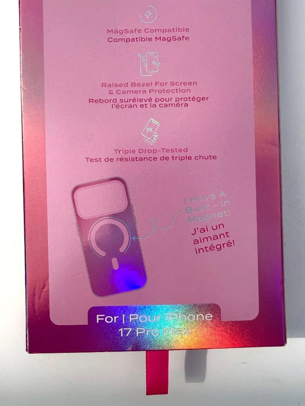 NWT Isla Rae Pink Iridescent Satin iPhone Case pretty soft phone case mag safe